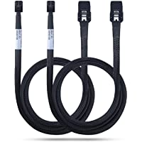 [2 Pack] 10Gtek® Cable Interno Mini SAS HD SFF-8643 a Mini SAS SFF-8087 0.8-Metro- SFF-8643 to SFF-8087 Mini SAS Cable…